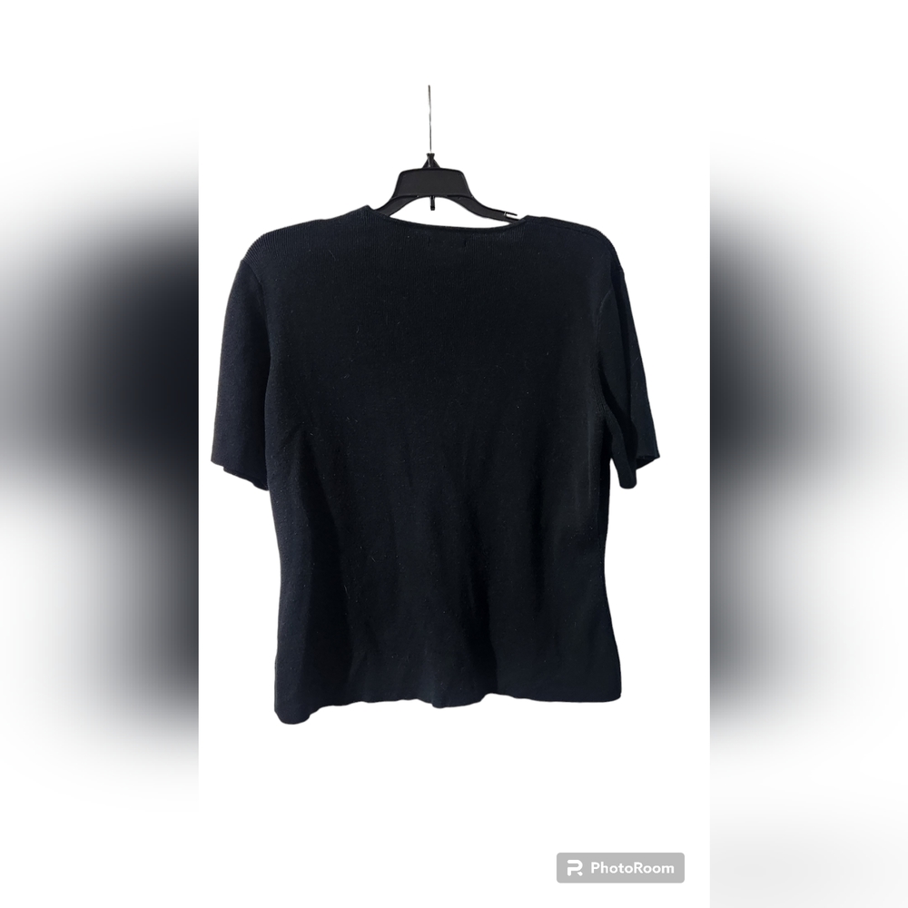 Yarnworks Black Button Up Sweater, Size XL - Picture 2 of 5